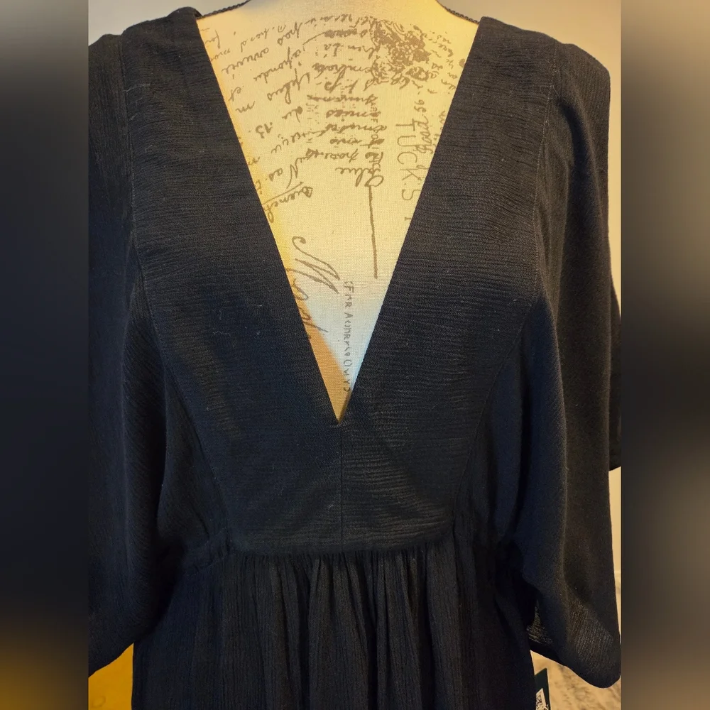 Ralph Lauren Black  Swimware  Dress. Adjustables Side Cords, Size L.